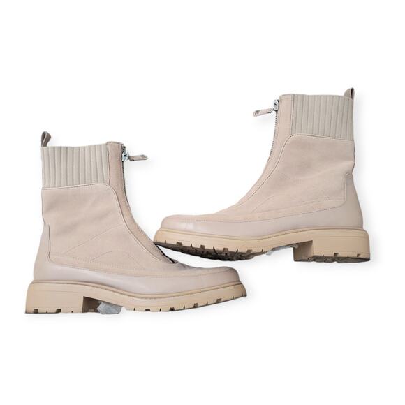 Sam Edelman Leone Lug Sole Chelsea Boot Sesame Tan Zip Up Boots Women Sz 10 M - Picture 4 of 13